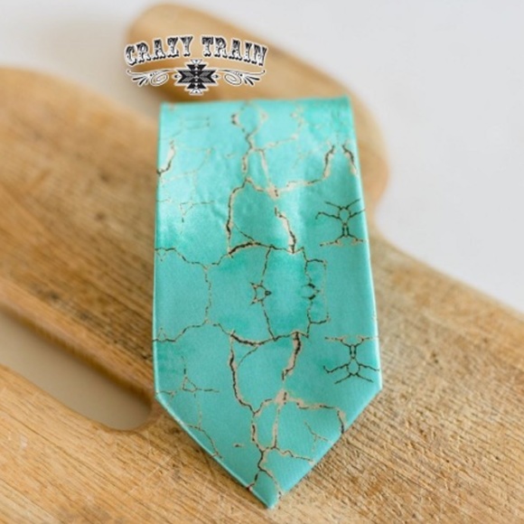 Crazy Train Other - Crazy Train men’s turquoise tie
